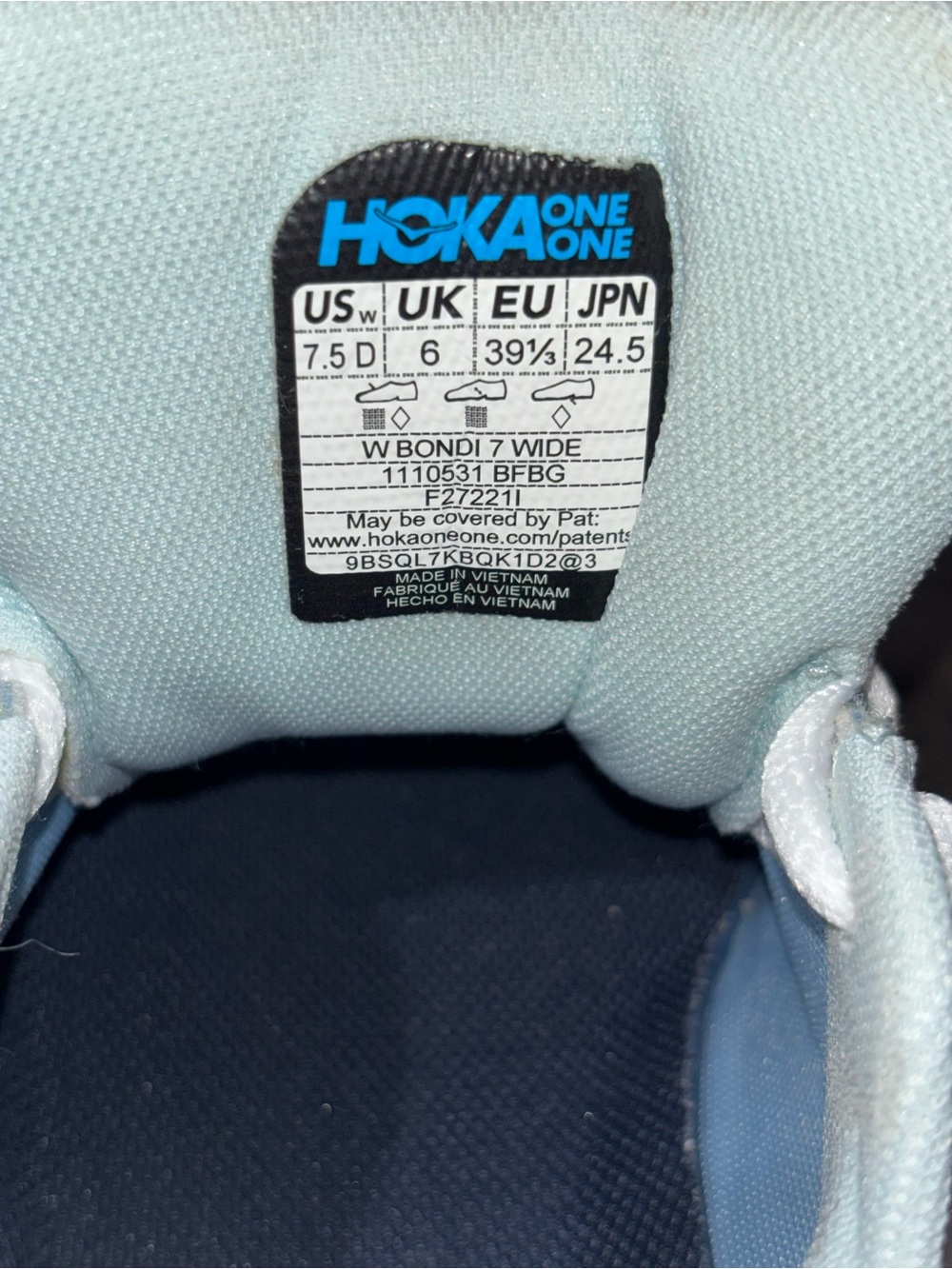 Hoka One One Bondi 7 running shoes WOMENS 7.5 WIDE - Picture 2 of 14